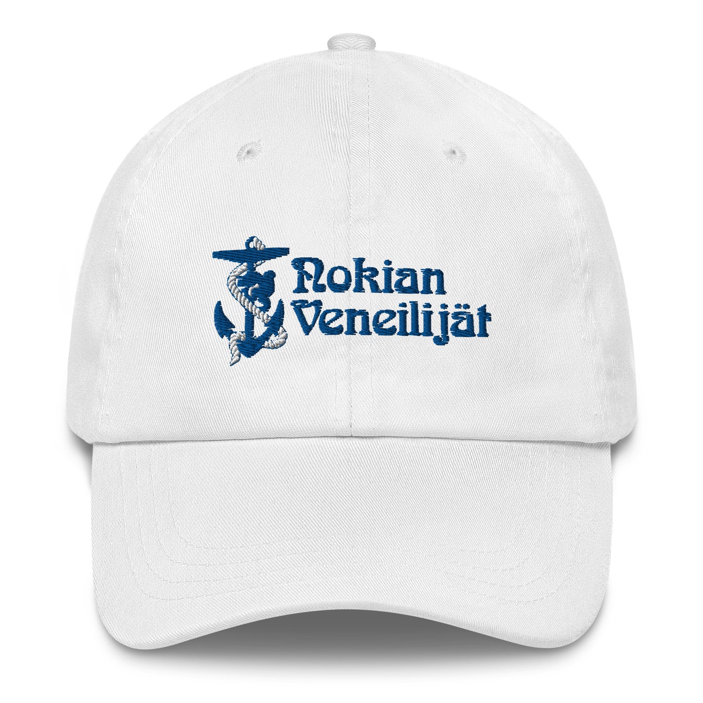 Matalaprofiilinen lippis brodeeratulla Nokian Veneilijät logolla