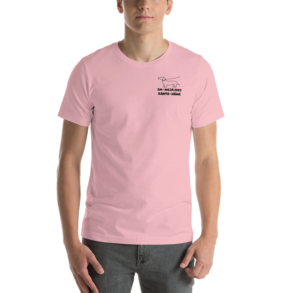 Unisex T-Paita painetulla SM-MEJÄ 2023 logolla