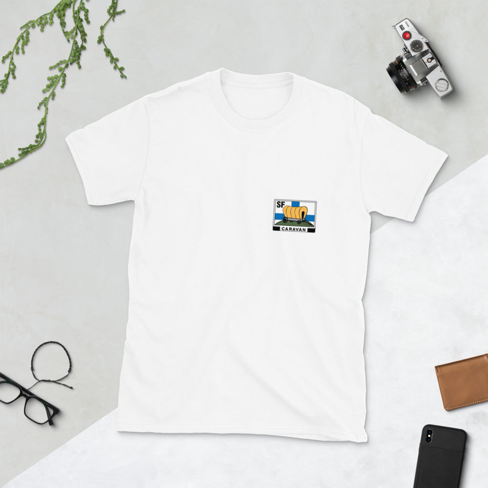 Unisex t-paita painetulla SF-Caravan logolla