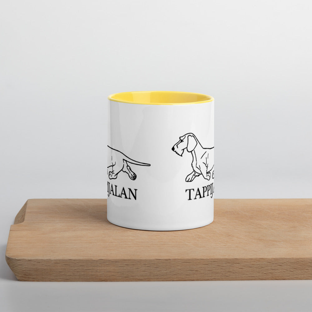 Tappijalan kahvi- tai teekuppi, sisältä värillinen