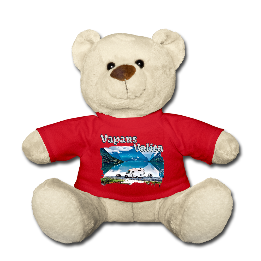 Matkapehmo - Nalle Vapaus Valita printillä - punainen