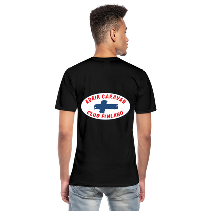 V-aukkoinen miesten t-paita Adria Club Finland logo-painatuksilla - musta