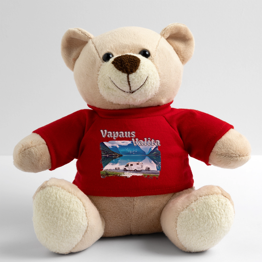 Matkapehmo - Nalle Vapaus Valita printillä - punainen