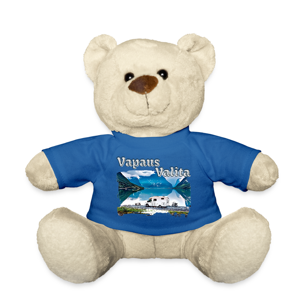 Matkapehmo - Nalle Vapaus Valita printillä - kuninkaansininen