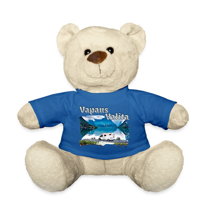 Matkapehmo - Nalle Vapaus Valita printillä - kuninkaansininen