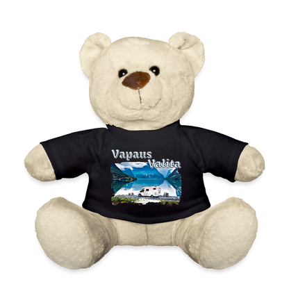 Matkapehmo - Nalle Vapaus Valita printillä - musta