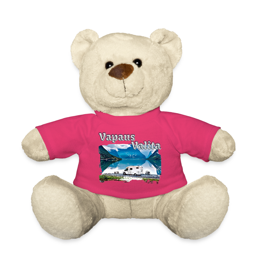 Matkapehmo - Nalle Vapaus Valita printillä - pinkki