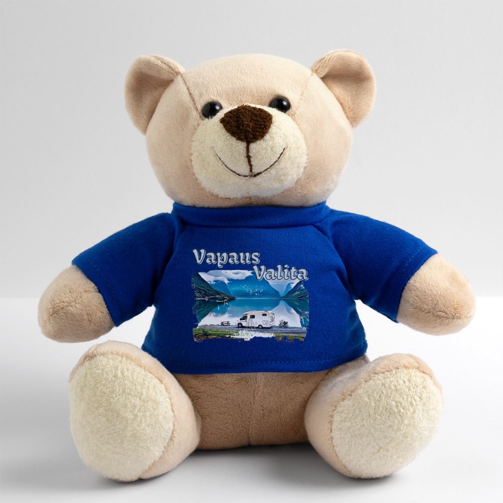 Matkapehmo - Nalle Vapaus Valita printillä - kuninkaansininen