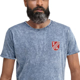 Farkkutyylinen T-Paita Brodeeratulla Toijalan Moottorivenekerhon Logolla