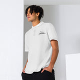 Unisex T-paita poolokauluksella Tammermaan Mäyräkoirakerhon logolla