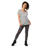 Naisten V-aukkoinen T-paita Tammermaan Mäyräkoirakerhon logolla