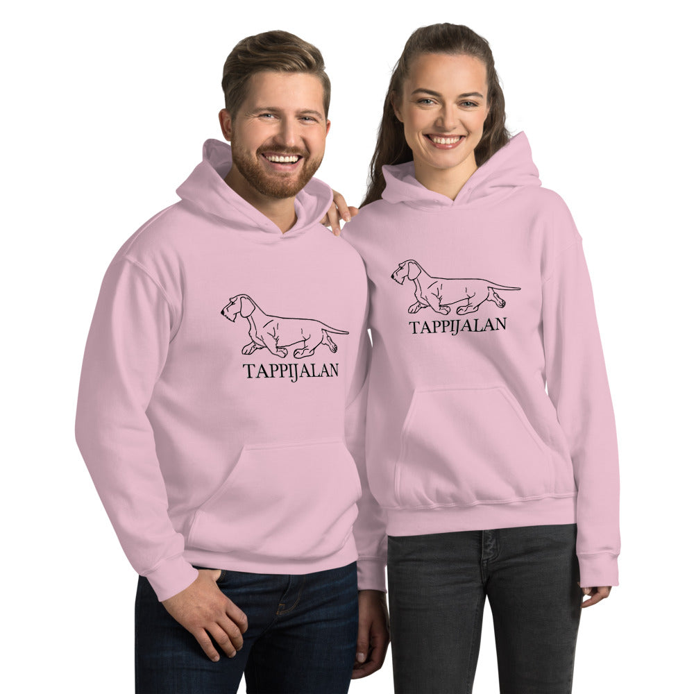 Tappijalan Unisex Huppari Mustalla Logolla