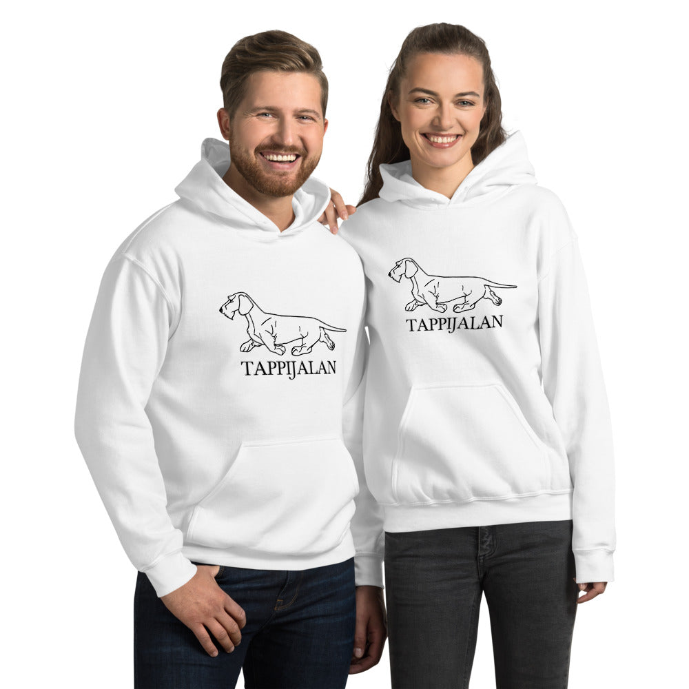 Tappijalan Unisex Huppari Mustalla Logolla