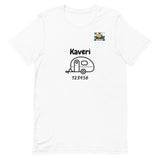 T-Paita asuntovaunu "Kaveri" mustalla tekstillä ja omalla Caravan numerolla