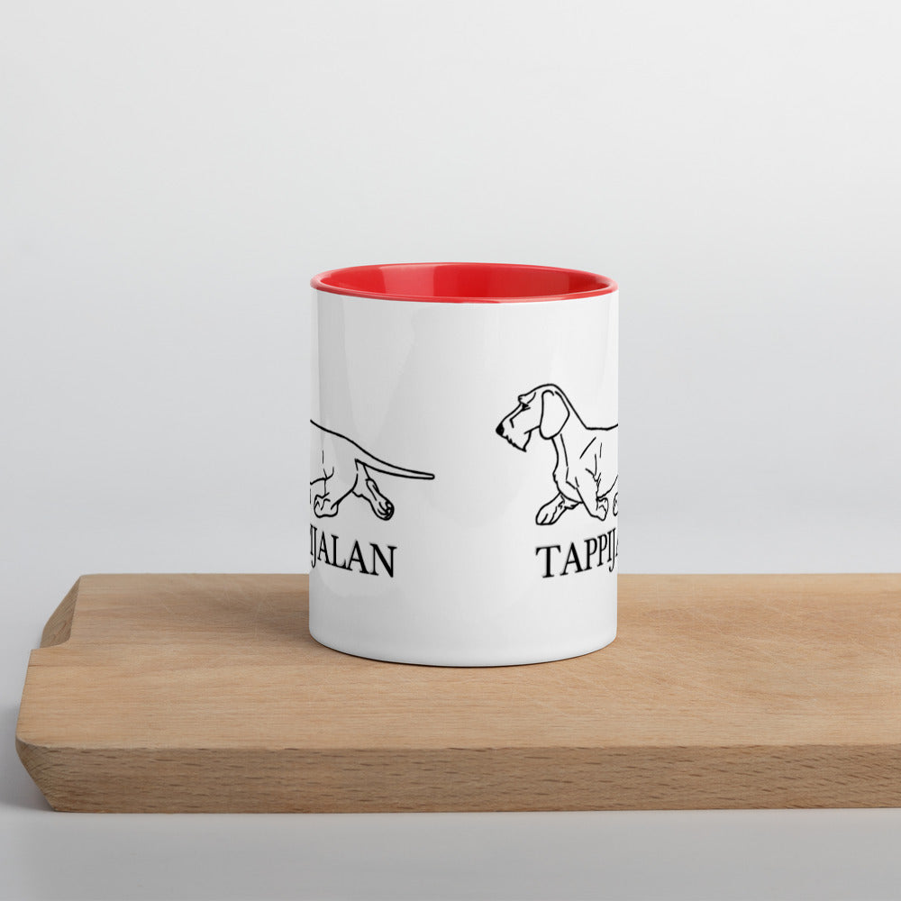 Tappijalan kahvi- tai teekuppi, sisältä värillinen