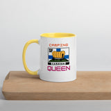 Kahvi- tai teekuppi "Camping Queen" SF-Caravan logolla, sisältä värillinen